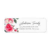 赤面差出人住所ラベル ラベル (正面)