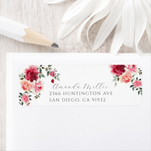 赤面差出人住所 ラベル (インサイチュ)