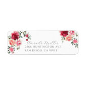 赤面差出人住所 ラベル (正面)