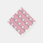 赤面幽霊かわいいハロウィーンプリント スタンダードカクテルナプキン (角)