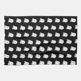 赤面幽霊かわいいハロウィーン キッチンタオル