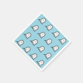 赤面幽霊かわいいハロウィーン スタンダードカクテルナプキン (角)