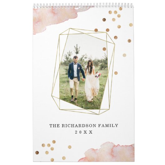 赤面幾何学 |トレンディー水の色と写真 カレンダー (カバー)