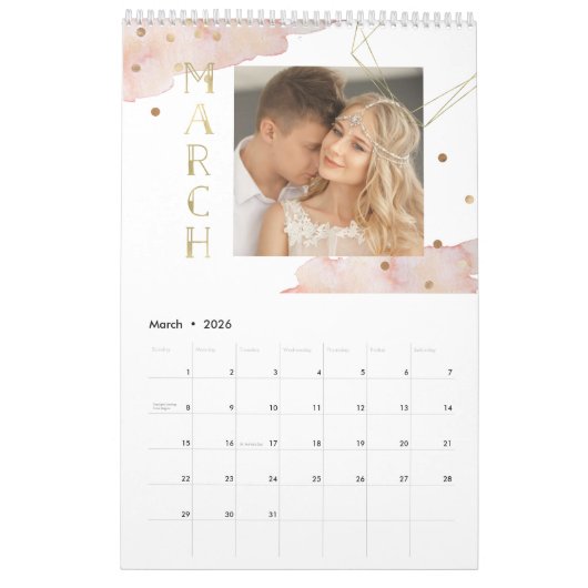 赤面幾何学 |トレンディー水の色と写真 カレンダー (3月 2026)