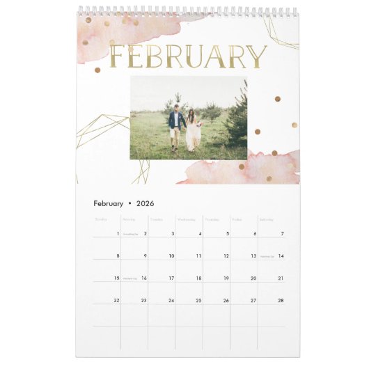 赤面幾何学 |トレンディー水の色と写真 カレンダー (2月 2026)