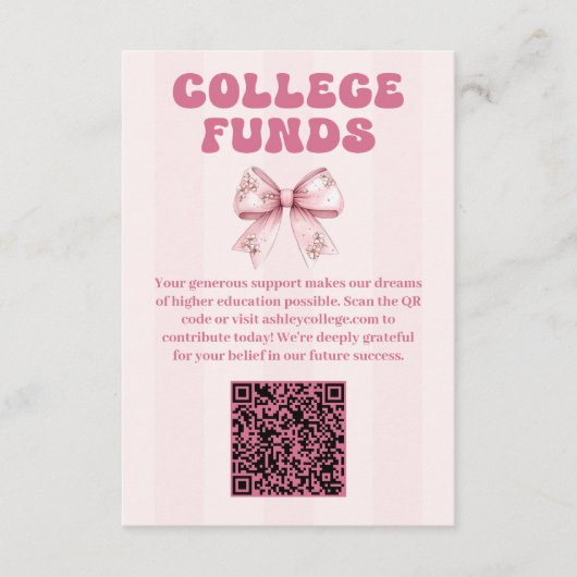 赤面弓卒業パーティカレッジファンド エンクロージャーカード (正面)