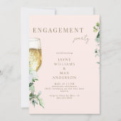 赤面応援トゥーウスシャンパーニュ婚約パーティ 招待状 (正面)