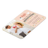 赤面愛の鳥が日付を保存する マグネット (左側)