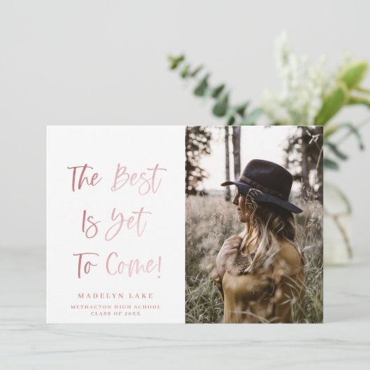 赤面感動的写真卒業発表  案内状 (スタンド正面)