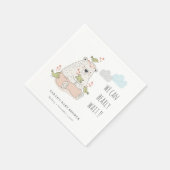 赤面我々はベアバードの赤ちゃんシャワーを心待ちできる スタンダードカクテルナプキン (角)