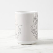 赤面手描き植物愛あなたより引用文 コーヒーマグカップ (中央)