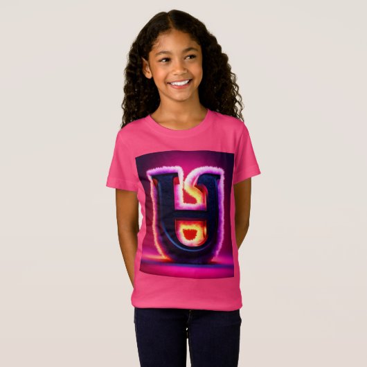 "赤面放射能： Trendsetting Pink Top by Samsi" Tシャツ (正面フル)