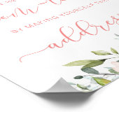 赤面救済ピンク忙しお母さんが封筒に住所 ポスター (角)