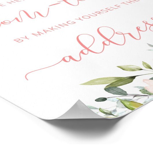 赤面救済ピンク忙しお母さんが封筒に住所 ポスター (角)