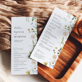 赤面春お洒落ワイルドフラワーエレガントウェディング プログラム