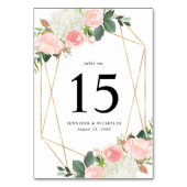 赤面春フローラ |パーソナライズされた結婚s テーブルナンバー (裏面)