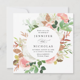 赤面春フローラ |丸枠結婚の数 招待状