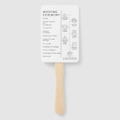 赤面書道絵文字結婚式 プログラム ハンドファン (裏面)