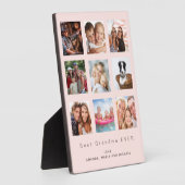 赤面最高のピンクおばあちゃん写真家族コラージュ フォトプラーク (側面)