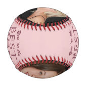 赤面最高のピンク母の日2写真 野球ボール (裏面)