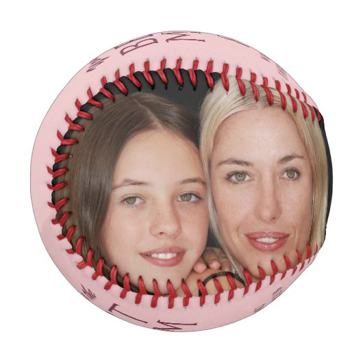 赤面最高のピンク母の日2写真 野球ボール (正面左)
