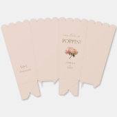 赤面桃 | シックなローズブーケカップルのポップコーン フェイバーボックス (見開き)