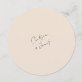 赤面桃 | シックカスタムミニマル結婚リスト プログラム (裏面)