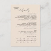 赤面桃 | ミニマル結婚リストの詳細アイコン エンクロージャーカード (正面)