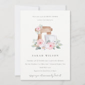 赤面水カラーミキサーフローラレシピブライダルシャワー 招待状 (正面)