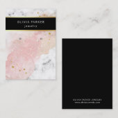 赤面水彩と大理石|イヤリングディスプレイカード 名刺 (正面/裏面)