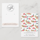 赤面水彩イヤリング表示カード 名刺 (正面/裏面)