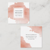 赤面水彩オン白 スクエア名刺 (正面/裏面)