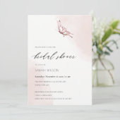 赤面水彩バタフライブライダルシャワー招待状 サンキューカード (スタンド正面)