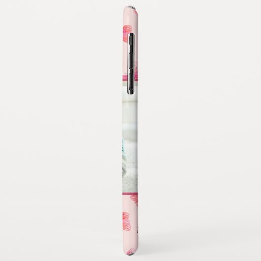 赤面水彩バタフライモノグラム写真 Case-Mate iPhoneケース (裏面/左)