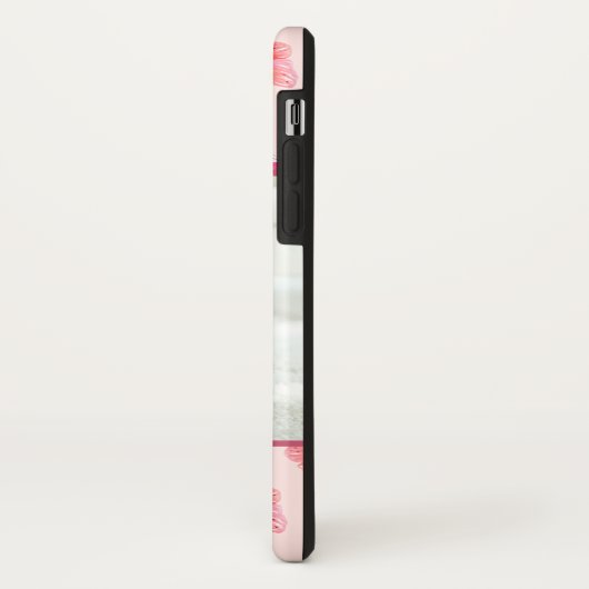 赤面水彩バタフライモノグラム写真 Case-Mate iPhoneケース (裏面/左)