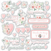 赤面水彩バラシール シール (正面)