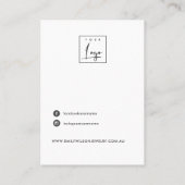 赤面水彩フローラネックレスイヤリングディスプレイ 名刺 (裏面)