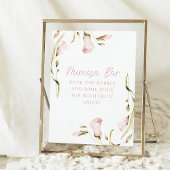 赤面水彩フローラブライダルシャワーミモザバー ポスター