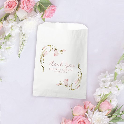 赤面水彩フローラブライダルシャワー フェイバーバッグ