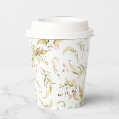 赤面水彩フローラブライダルシャワー 紙コップ (裏面)