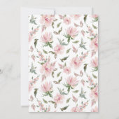 赤面水彩フローラベビーシャワー 招待状 (裏面)