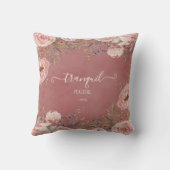 赤面水彩フローラ穏やかな平和な喜び クッション (裏面)