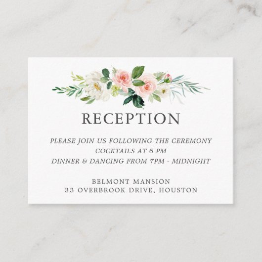 赤面水彩フローラ結婚披露宴 エンクロージャーカード (正面)