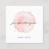 赤面水彩円金ゴールドドット スクエア名刺 (正面)