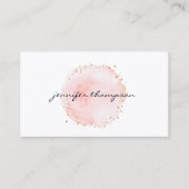 赤面水彩円金ゴールドドット 名刺 (正面)