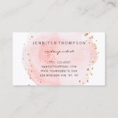 赤面水彩円金ゴールドドット 名刺 (裏面)