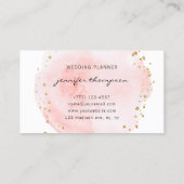 赤面水彩円金ゴールドドット 名刺 (裏面)