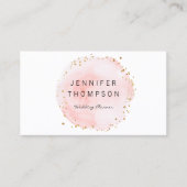 赤面水彩円金ゴールドドット 名刺 (正面)