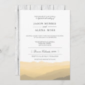 赤面水彩山脈 |エレガントな結婚式 招待状 (正面/裏面)