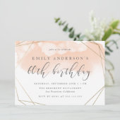 赤面水彩幾何60誕生日 招待状 (スタンド正面)